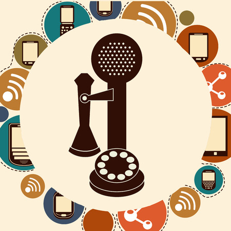retro telephone design, vector illustration graphicのイラスト素材