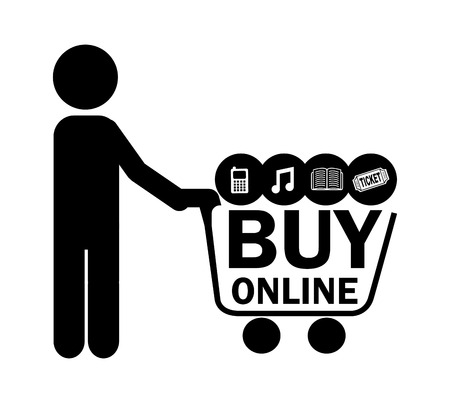 buy online design, vector illustration graphicのイラスト素材