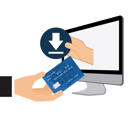 electronic commerce design, vector illustration  のイラスト素材