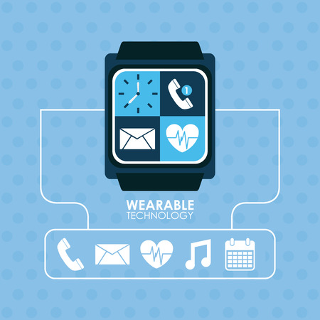 wearable technology design, vector illustration   のイラスト素材