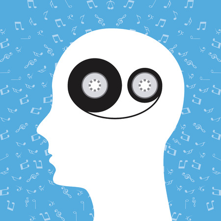 music concept design, vector illustration  のイラスト素材