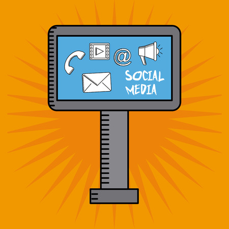 social media design, vector illustrationのイラスト素材