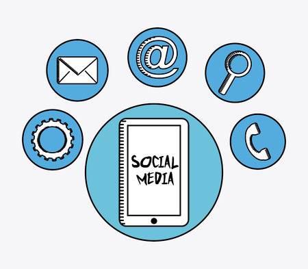 social media design, vector illustrationのイラスト素材
