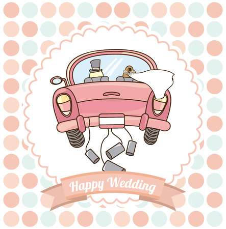 wedding card design, vector illustration  のイラスト素材