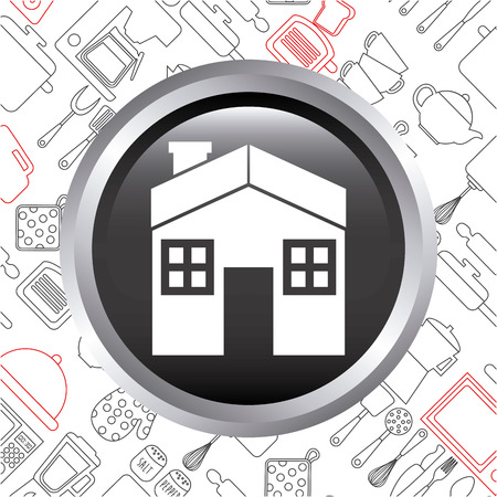 kitchen tools design, vector illustration   のイラスト素材