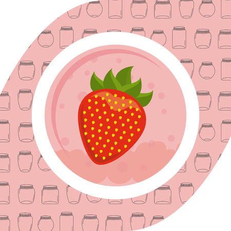 strawberry fruit design, vector illustration のイラスト素材