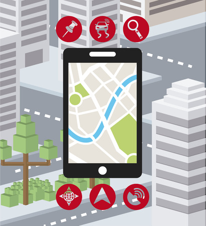 gps concept design, vector illustration  のイラスト素材