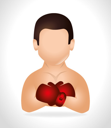 Boxing design over white background, vector illustration.のイラスト素材
