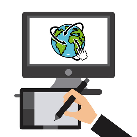 gps tech design, vector illustration   のイラスト素材