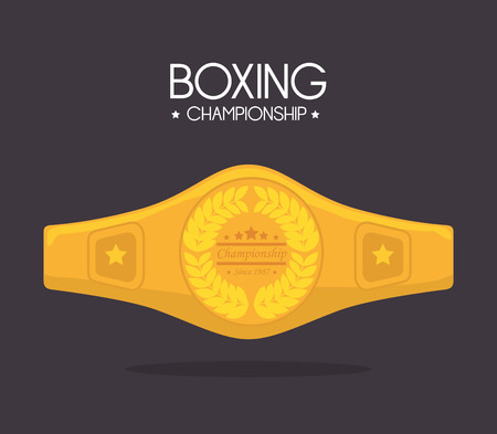 Boxing design over gray background, vector illustration.のイラスト素材