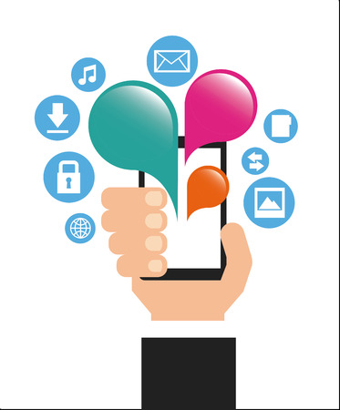 social media design, vector illustration のイラスト素材