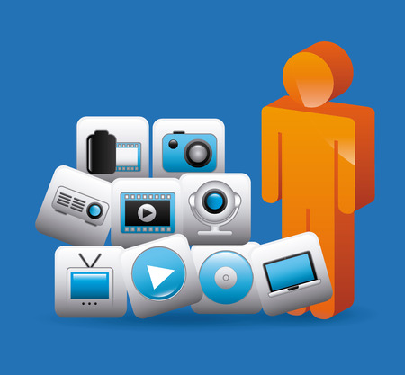 video player design のイラスト素材