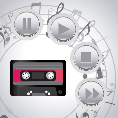 music player design, vector illustration のイラスト素材