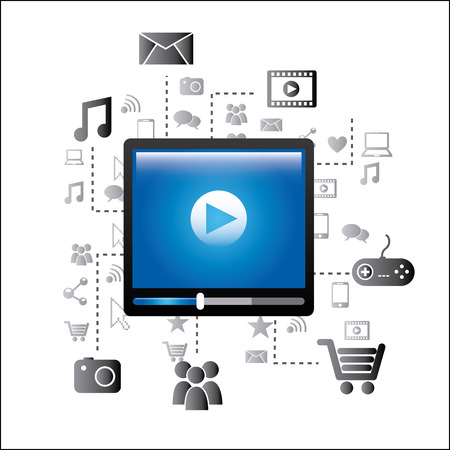 video player design, vector illustration  のイラスト素材