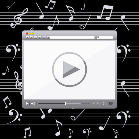 music player design, vector illustration  のイラスト素材