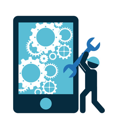 gear setup design, vector illustration   のイラスト素材