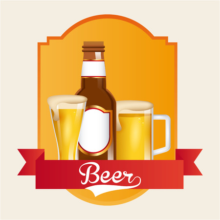 cold beer designのイラスト素材