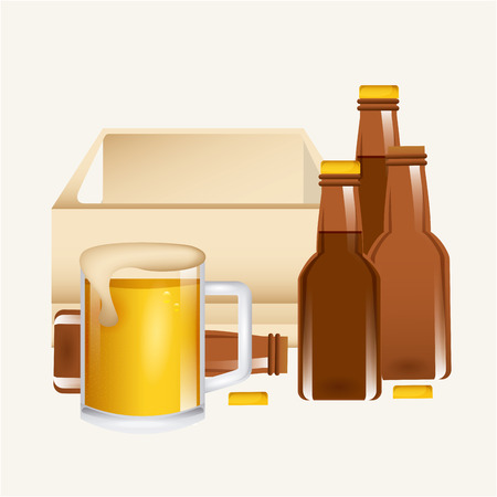 cold beer designのイラスト素材