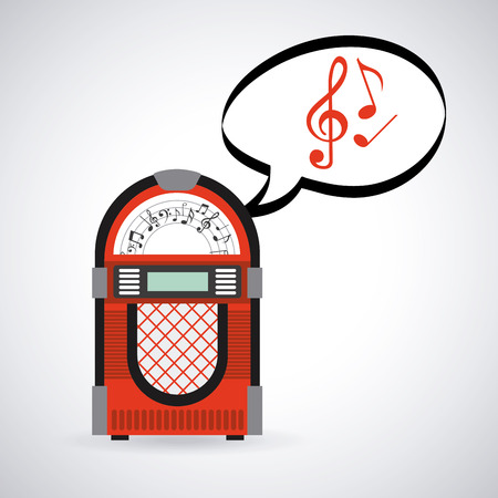 Music Vintage design over white background vector illustrationのイラスト素材