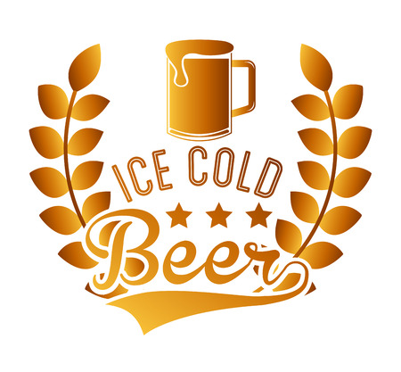 cold beer designのイラスト素材