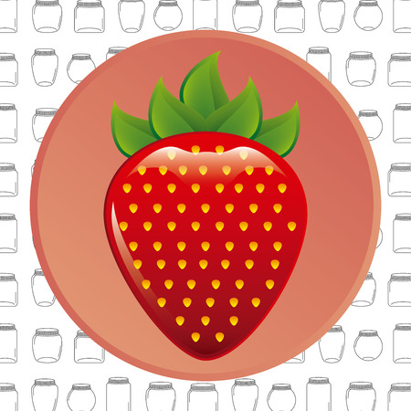 strawberry fruit design, vector illustration  のイラスト素材