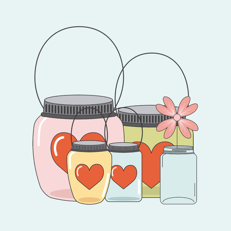 mason jar design, vector illustration  のイラスト素材