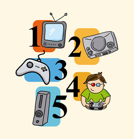 video games design, vector illustration  のイラスト素材