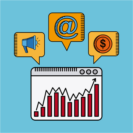 digital marketing design のイラスト素材