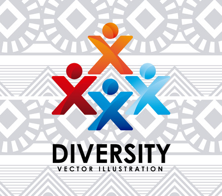 multiethnic diversity design のイラスト素材