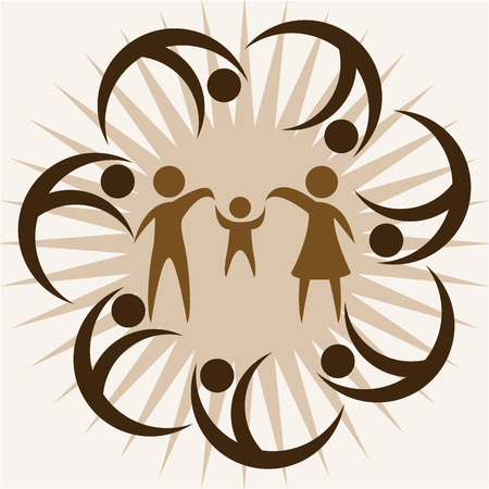 multiethnic diversity design のイラスト素材