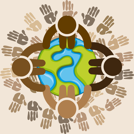 multiethnic diversity design のイラスト素材