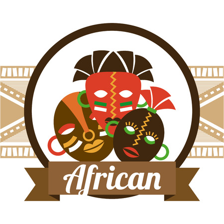 african icon design, vector illustration  のイラスト素材