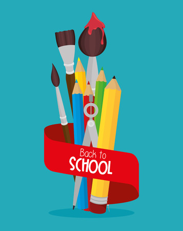 Back to school graphic design, vector illustration.のイラスト素材