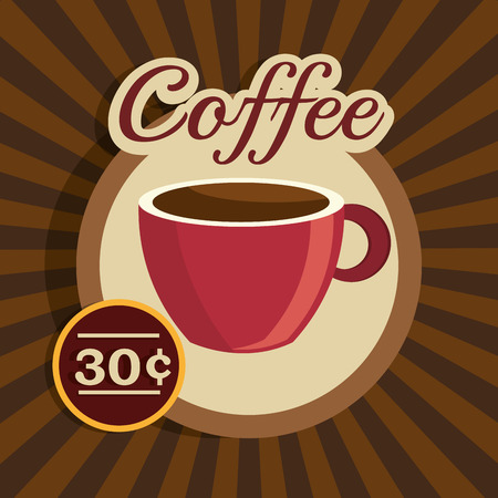 Coffee design over vintage background, vector illustration.のイラスト素材
