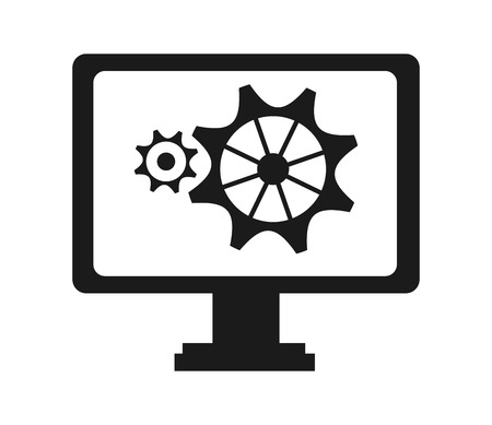 Software design over white background, vector illustration.のイラスト素材