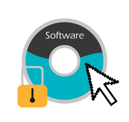 Software design over white background, vector illustration.のイラスト素材
