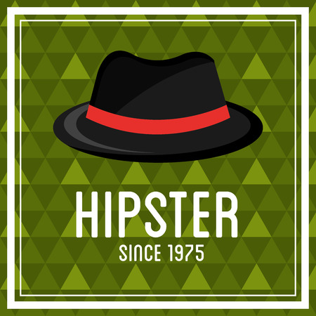 Hipster design over green background, vector illustration.のイラスト素材