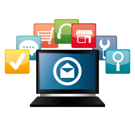 Apps design over white background, vector illustration.のイラスト素材