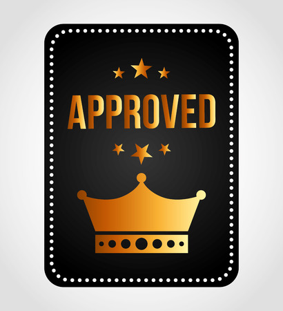 approved seal design, vector illustration  のイラスト素材