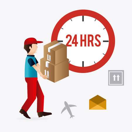 Delivery design over white background, vector illustration.のイラスト素材