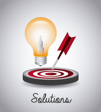 Solutions design over white background, vector illustration.のイラスト素材