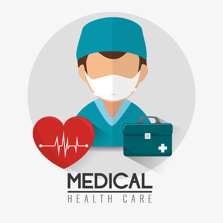 Medical design over white background, vector illustration.のイラスト素材
