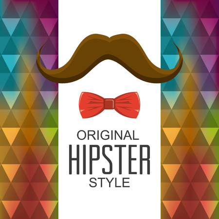 Hipster design over colorful background, vector illustration.のイラスト素材