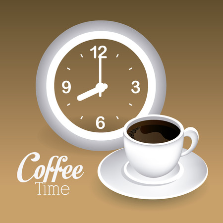 Coffee time design over beige background, vector illustration.のイラスト素材