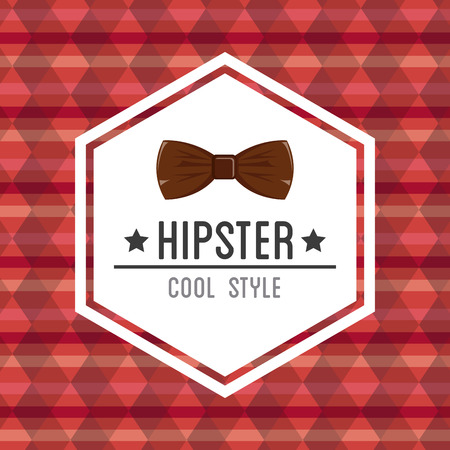 Hipster design over red background, vector illustration.のイラスト素材