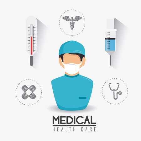 Medical design over white background, vector illustration.のイラスト素材