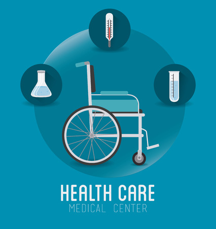 Medical design over blue background, vector illustration.のイラスト素材