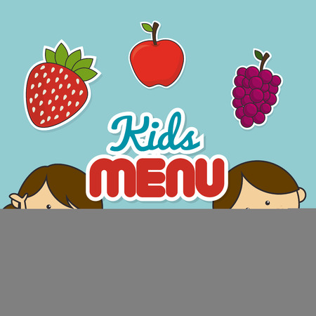 Kids food design over white background, vector illustration.のイラスト素材