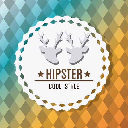 Hipster design over colorful background, vector illustration.のイラスト素材