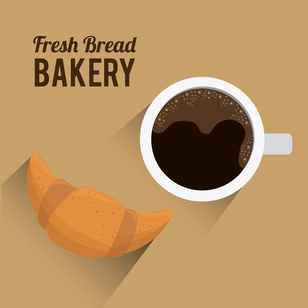 Bakery design over beige background, vector illustration.のイラスト素材